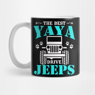 The Best Yaya Drive Jeeps  Cute Dog Paws Jeep Lover Jeep Men/Women/Kid Jeeps Mug